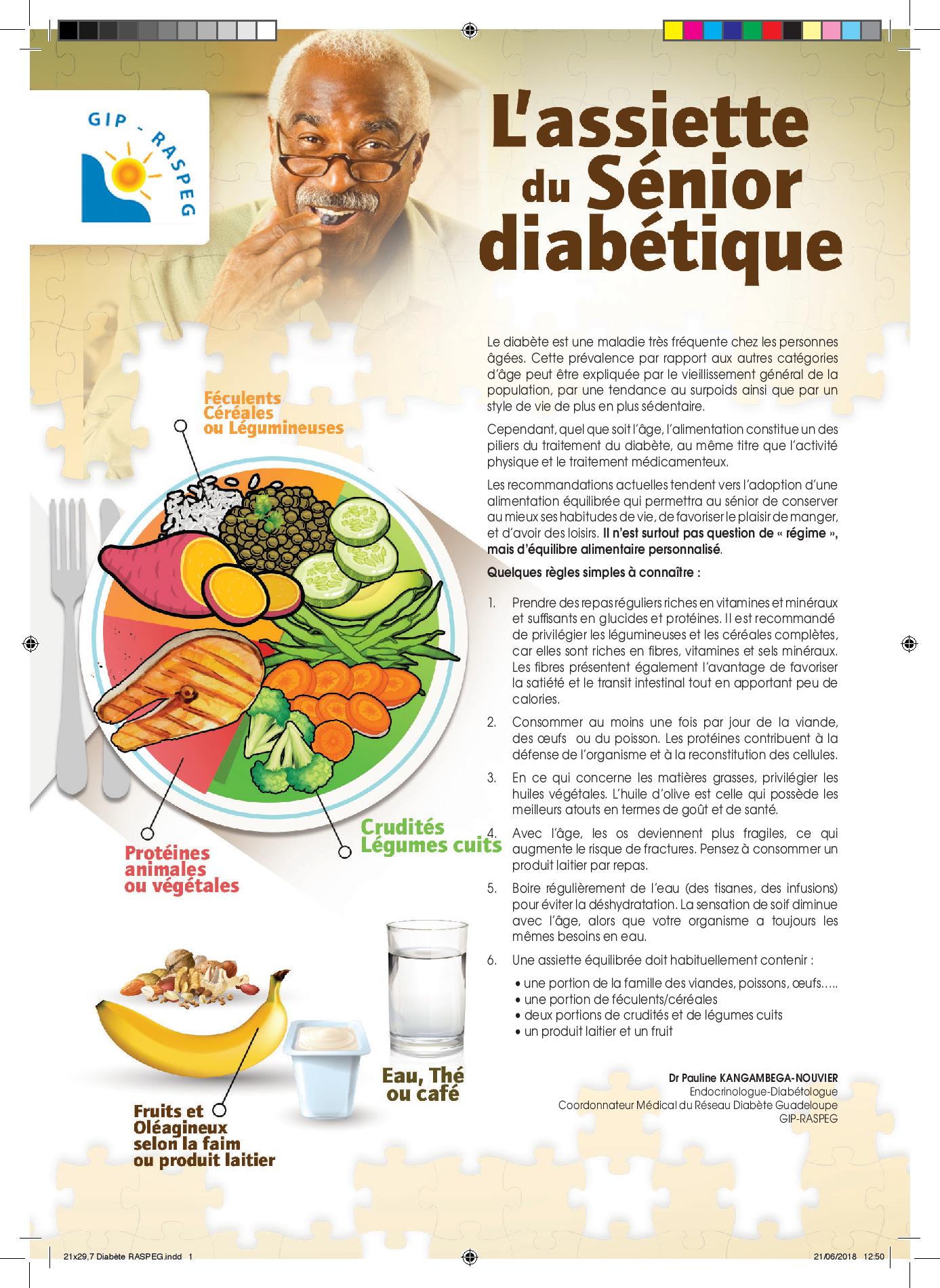 Assiette sénior diabétique